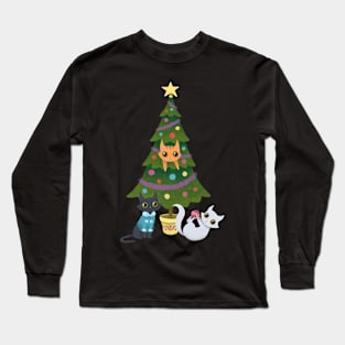 Meowy Christmas Long Sleeve T-Shirt